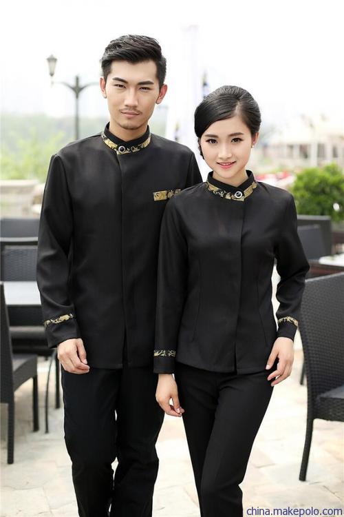 吉冠服饰酒店餐厅服务员长袖工作服 专业制服塑造餐饮服务新形象