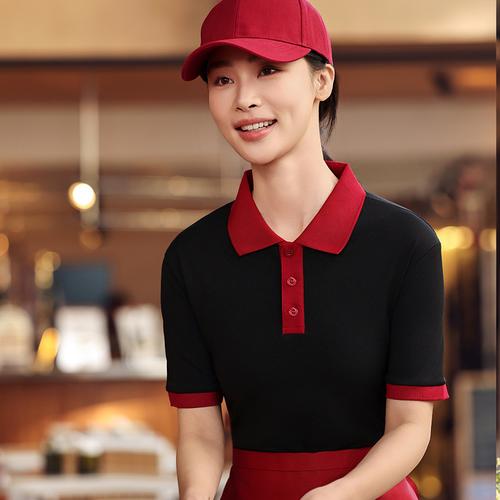 薄款透气短袖T恤 餐饮服务业夏季工作服的理想之选